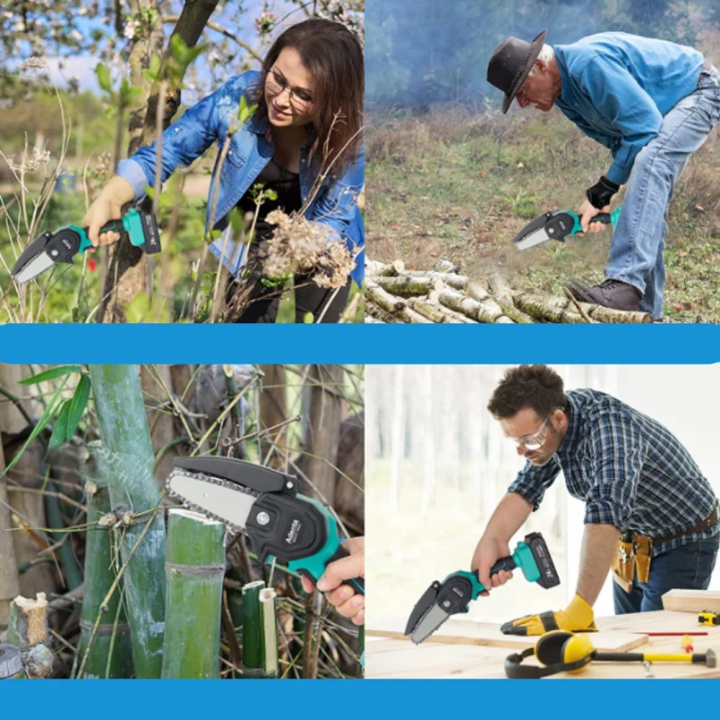 Set Motocoasa, Foarfeca, MiniDrujba cu 5 Acumulatori 48V, 3 Incarcatoare, Accesorii Incluse, Trusa Depozitare [15]