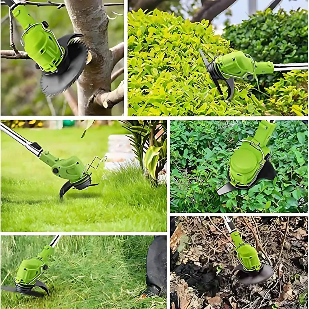 Set Motocoasa, Foarfeca, MiniDrujba cu 5 Acumulatori 48V, 3 Incarcatoare, Accesorii Incluse, Trusa Depozitare [8]