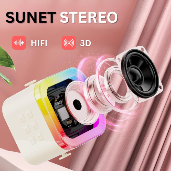 Set Smartwatch Ultra Plus si Boxa Karaoke 2 Microfoane Wireless - Smartwatch Apeluri Bluetooth si Sistem Karaoke Portabil [6]