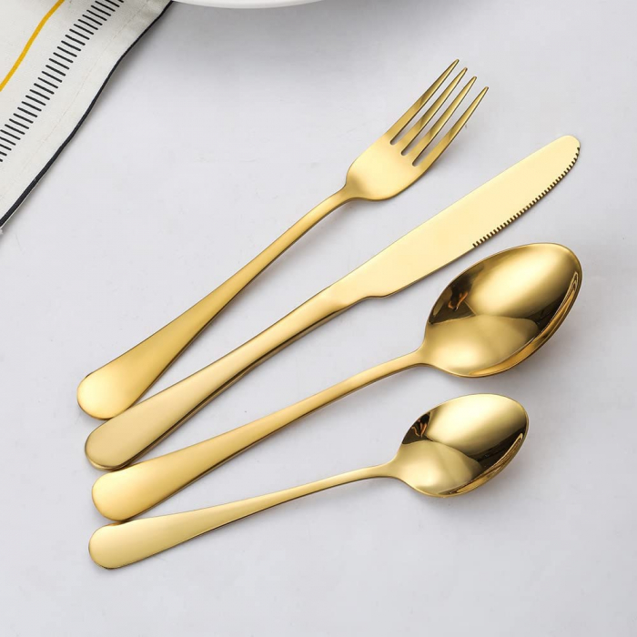 Set tacamuri 24 piese cu suport, otel inoxidabil [4]