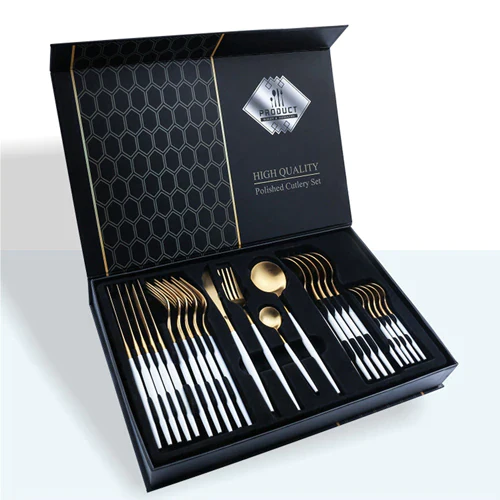 Set tacamuri 24 piese din otel inoxidabil, stil portughez [10]