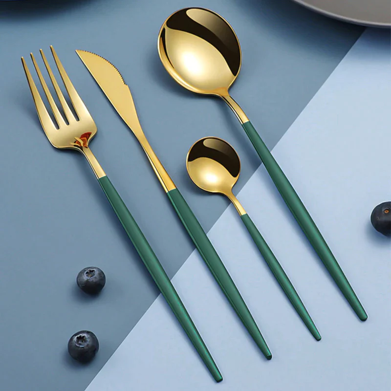 Set tacamuri 24 piese din otel inoxidabil, stil portughez [6]