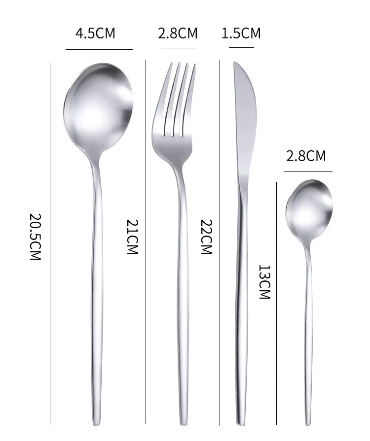 Set tacamuri 24 piese din otel inoxidabil, stil portughez [12]