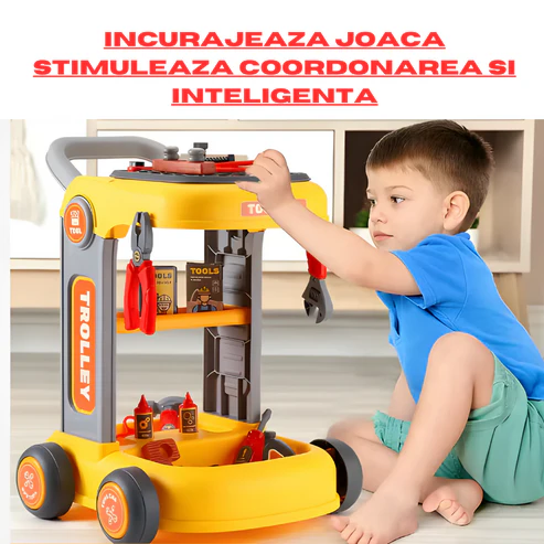 Set Troler Jucarie Cu Unelte de Inginerie pe roti, pentru Copii [4]