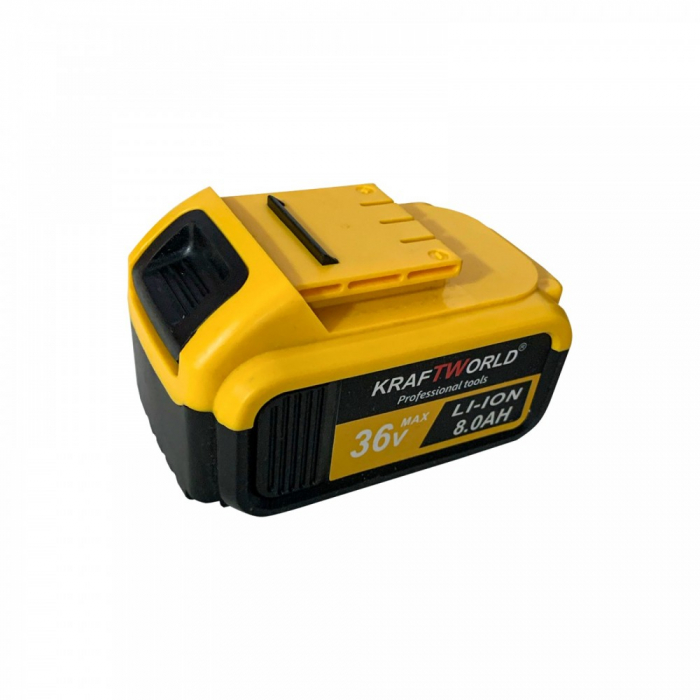 Set Trusa KraftWorld Masina de Gaurit si Insurubat + Polizor Unghiular / Flex cu 2 Acumulatori de 36V 8AH [4]