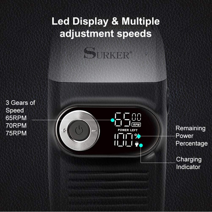 Shaver Profesional pentru Barbati, Aparat de Ras 0mm, Fara Fir, Incarcare USB, Afisaj Digital [9]