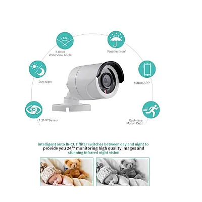 Sistem de Supraveghere Jortan FULL HD Kit DVR cu 8 camere pentru exterior [3]