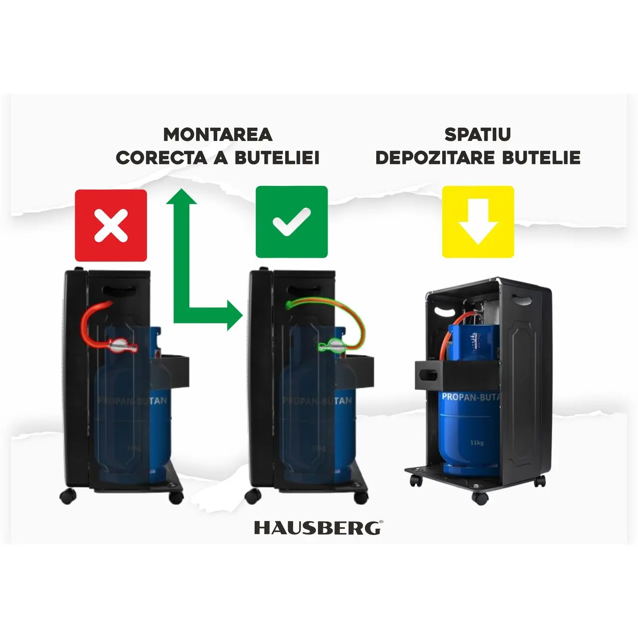 Soba pe gaz si electric, 3 trepte de putere, aprindere electrica, 4.2kW, Hausberg HB 1020 [8]