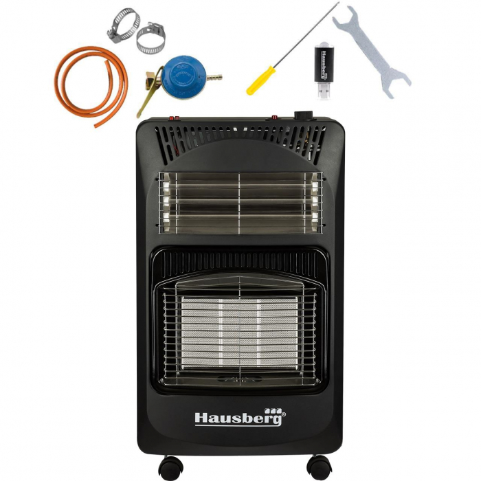 Soba pe gaz si electric, 3 trepte de putere, aprindere electrica, 4.2kW, Hausberg HB 1020 [1]