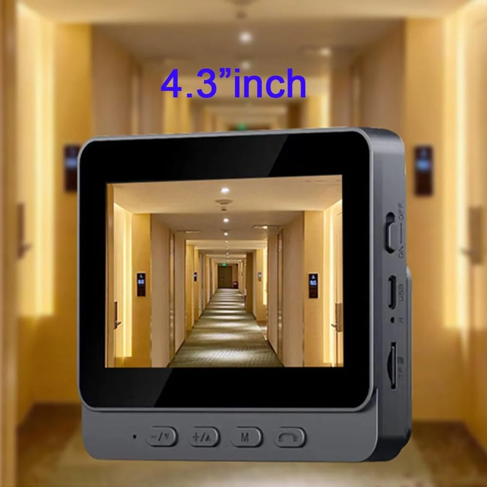 Sonerie Video Smart Wireless, Ecran IPS 4.3 inch, Night Vision, Infrarosu, Interfon Video HD, 8MP, comunicare bidirectionala, unghi de vizualizare 170°, acumulatori incorporati [9]
