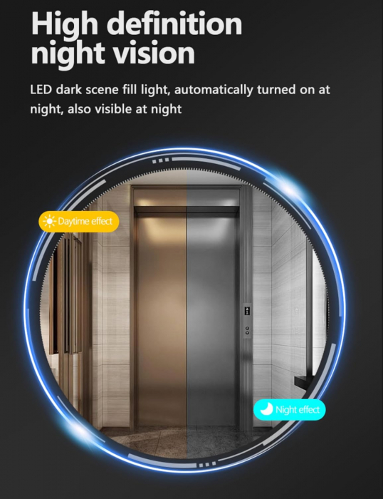 Sonerie Video Smart Wireless, Ecran IPS 4.3 inch, Night Vision, Infrarosu, Interfon Video HD, 8MP, comunicare bidirectionala, unghi de vizualizare 170°, acumulatori incorporati [5]