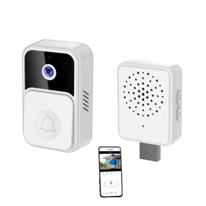 Sonerie/Interfon Wireless Inteligent, Apel pe Telefon, Microfon si Difuzor, Infrarosu, fara fir [2]