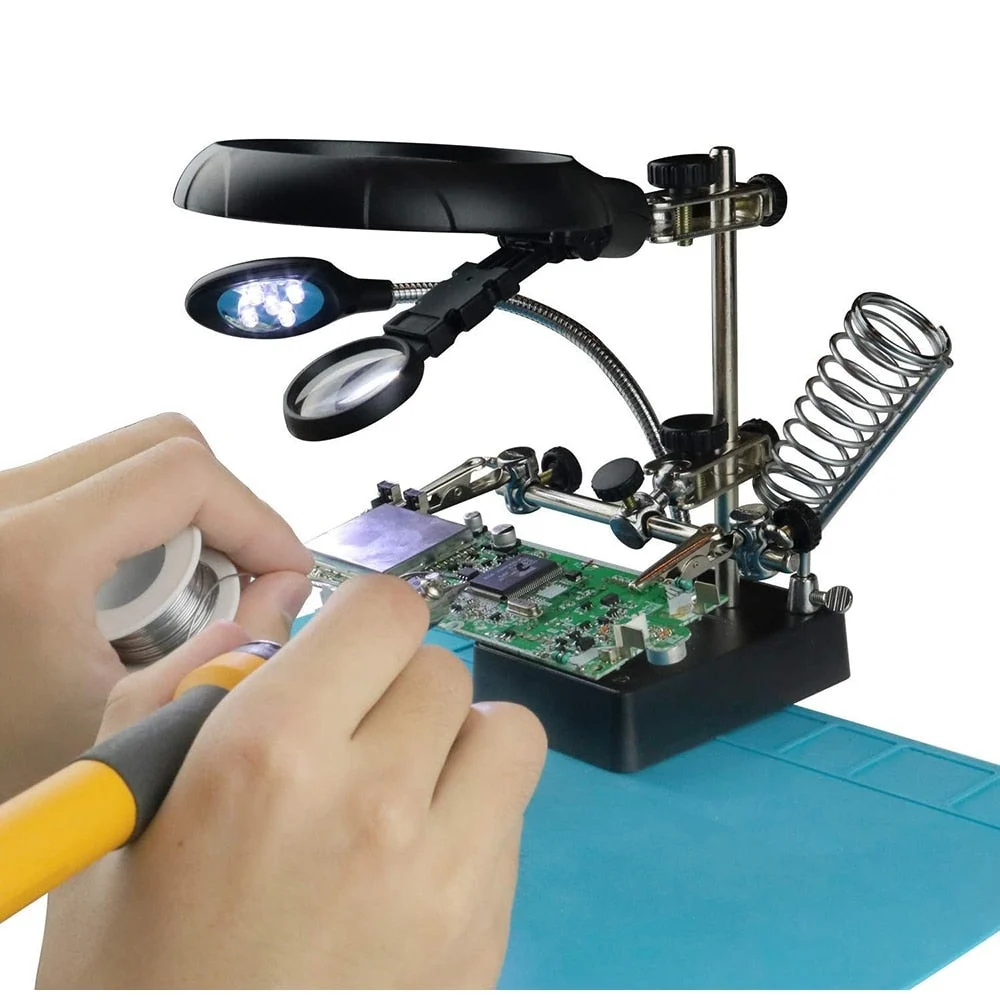 Stand de lipit Andowl GJ5 cu lupa si lampa LED [3]