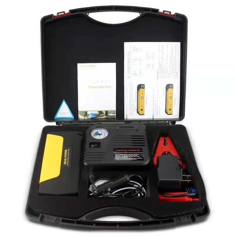 Starter auto multifunctional, 32000mAh, 3000A, 12V, Compresor aer, Baterie externa, Lanterna, Pentru motor benzina/diesel [3]