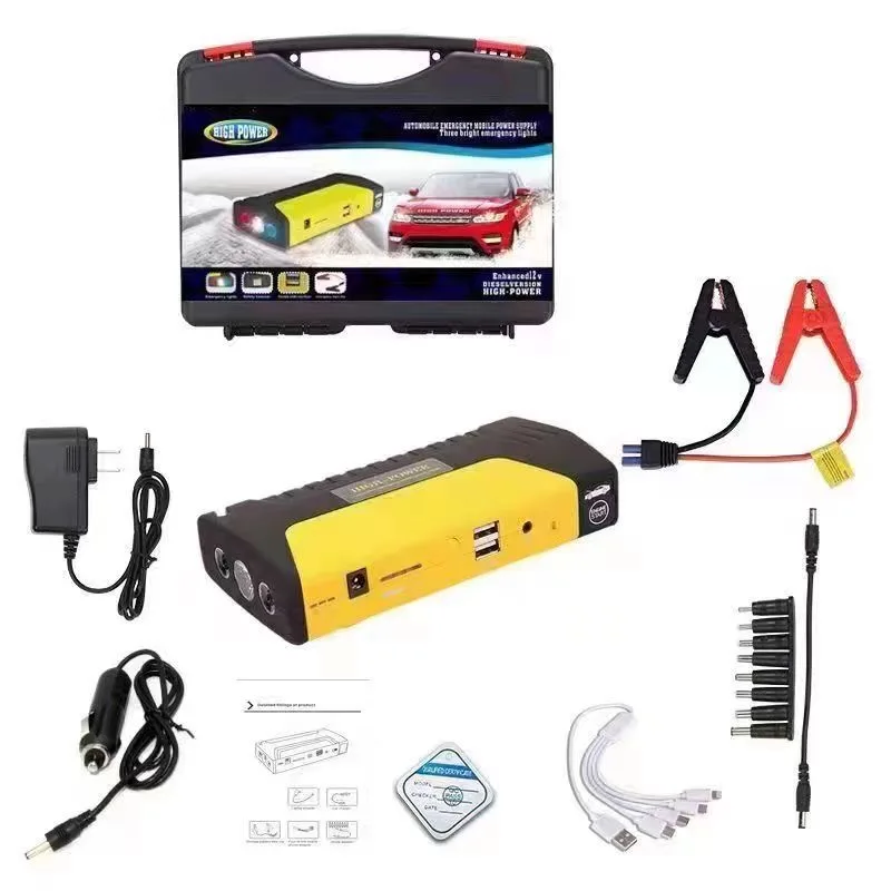 Starter auto multifunctional, 32000mAh, 3000A, 12V, Compresor aer, Baterie externa, Lanterna, Pentru motor benzina/diesel [7]
