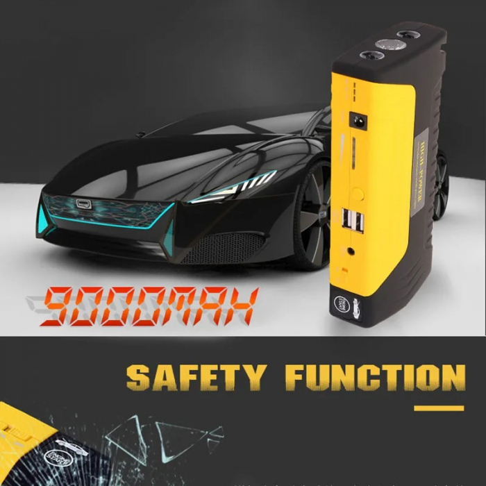 Starter auto multifunctional, 32000mAh, 3000A, 12V, Compresor aer, Baterie externa, Lanterna, Pentru motor benzina/diesel [6]