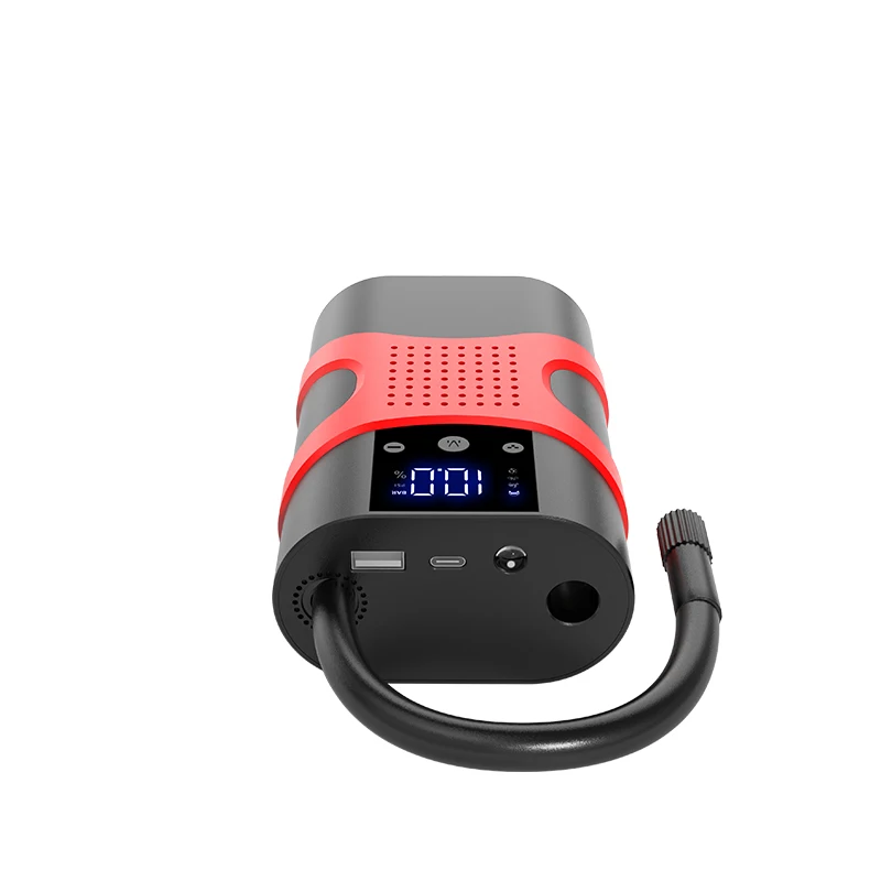 Starter auto multifunctional, portabil, 12000mAh powerbank, cu compresor, USB, afisaj LCD, lanterna, pornire auto [11]