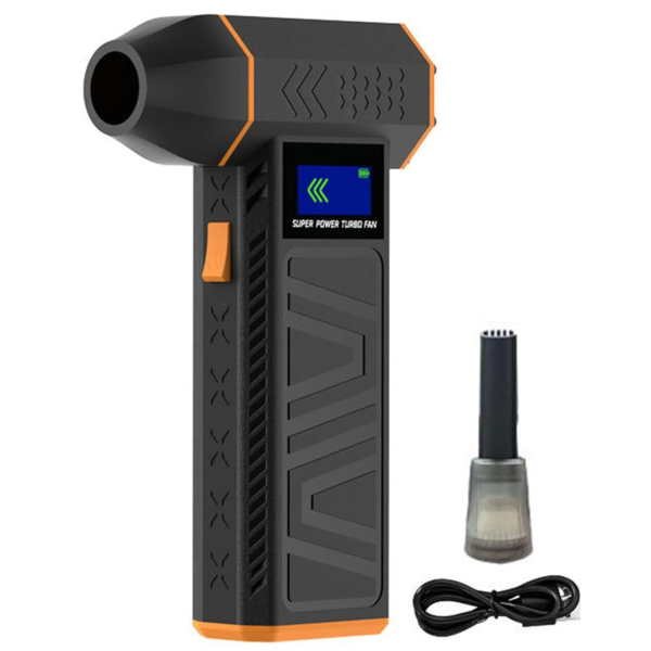 Suflanta Aer fara fir 130.000 RPM, cu Afisaj, Curatare Rapida pentru PC, Tastatura, Masina si Mobilier, Portabila [10]