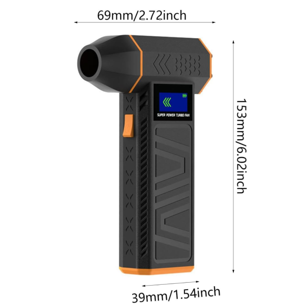 Suflanta Aer fara fir 130.000 RPM, cu Afisaj, Curatare Rapida pentru PC, Tastatura, Masina si Mobilier, Portabila [13]