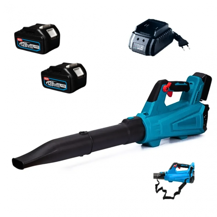 Suflanta pentru Frunze cu 2 Acumulatori 128V Max, 8 AH, 200 kmh viteza de suflare, 6 viteze, 780mc/h [1]