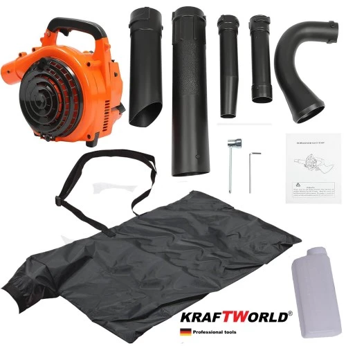Suflanta si aspirator KraftWorld pe benzina, 1CP, 8500 rpm, Sac de colectare [13]