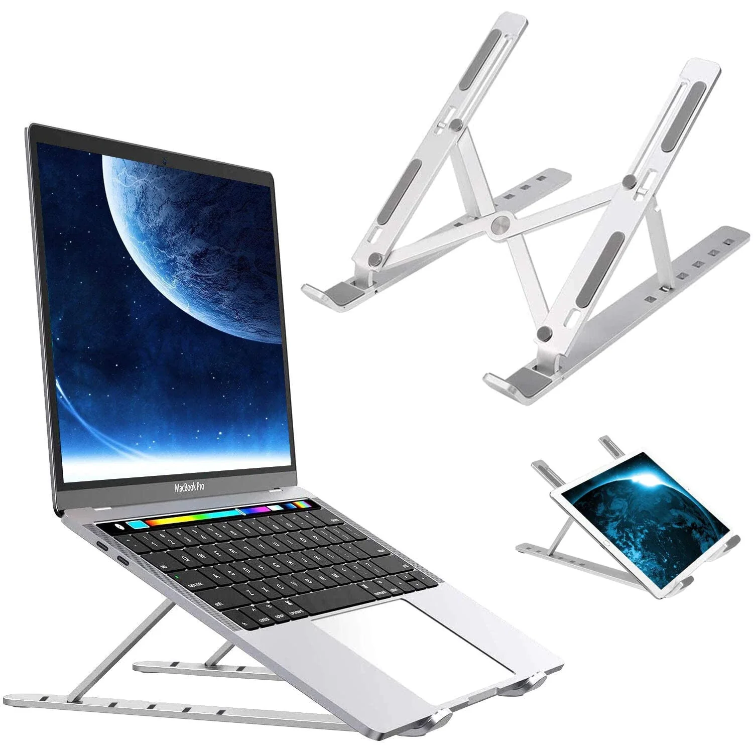 Suport de birou pliabil pentru laptop, tableta sau telefon, portabil, din aluminiu [2]