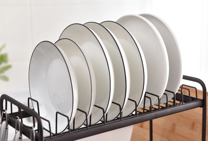 Suport de Vase metalic cu 2 nivele, design scandinav, Negru [4]