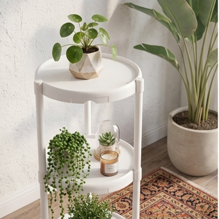 Suport flori 4 nivele cu roti, 132 cm, suport plante vertical pentru balcon, terasa, interior/exterior [5]