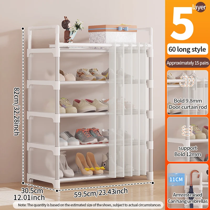 Suport pantofi etajat cu 5 rafturi, pentru 20 perechi incaltaminte, 59.5 x 30.5 x 82 cm [9]
