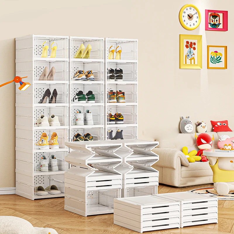 Suport pentru pantofi 12 perechi, cutie depozitare incaltaminte, pliabila, 6 nivele, 105 x 34.5 x 25.5 cm [6]