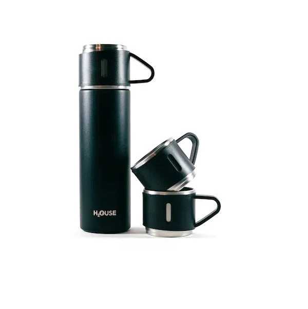 Termos 500 ml cu 3 Cesti incluse, mentinere temperatura 12 ore, otel inoxidabil [11]
