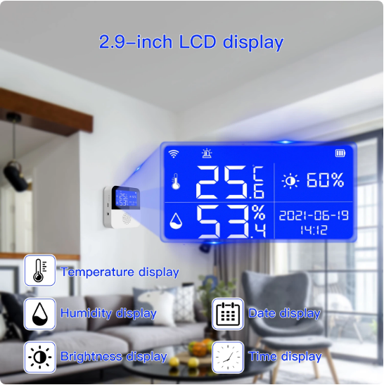 Termostat inteligent WiFi Q WD01 temperatura si umiditate display LCD 2.9inch [4]