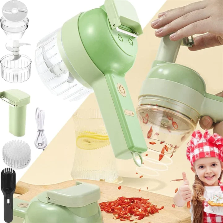 Tocator 4 in 1 Electric portabil pentru Alimente, Taiere Carne, Legume, Fructe [3]