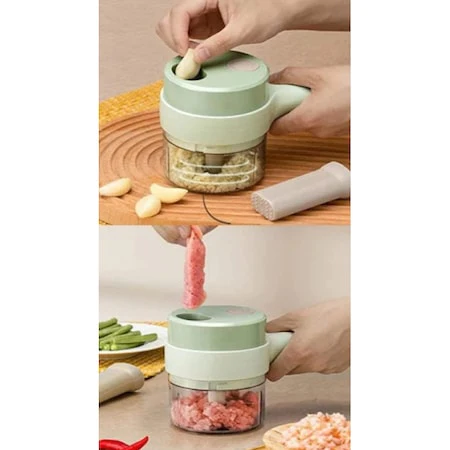 Tocator 4 in 1 Electric portabil pentru Alimente, Taiere Carne, Legume, Fructe [2]