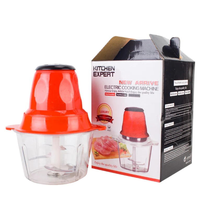Tocator electric carne si legume, 4 lame inox, 2 viteze, capacitate 2 litri, bol sticla [5]
