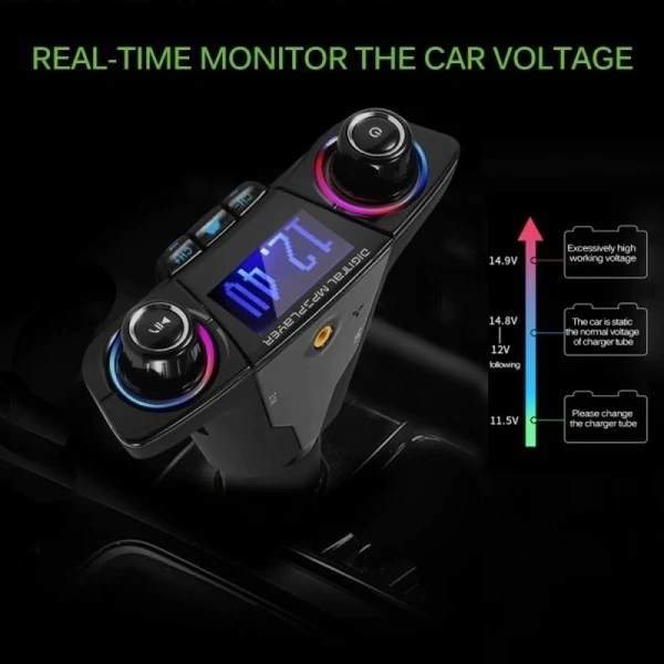 Transmitator FM multifunctional pentru masina cu MP3 Player si Bluetooth [9]