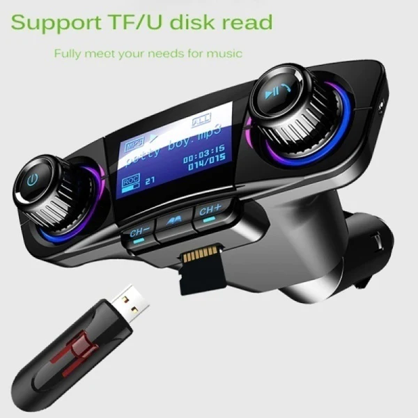 Transmitator FM multifunctional pentru masina cu MP3 Player si Bluetooth [11]