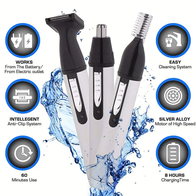 Masina de Tuns, Barbierit si Trimmer 3 in 1 Geemy, acumulatori inclusi, pentru barbati [2]