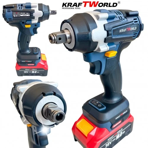 Trusa 4 Scule, Masina cu Impact + Rotopercutor + Polizor/Flex + Bormasina, cu 3 Acumulatori 36V 10AH, KraftWorld [4]