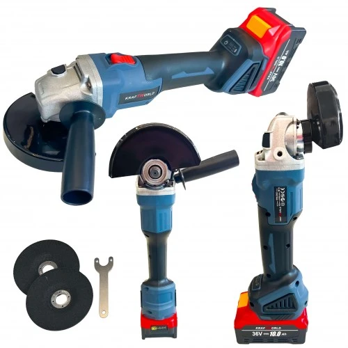 Trusa 4 Scule, Masina cu Impact + Rotopercutor + Polizor/Flex + Bormasina, cu 3 Acumulatori 36V 10AH, KraftWorld [6]
