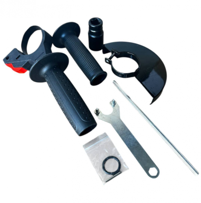 Trusa German Meister Bormasina + Flex + Rotopercutor + Masina cu Impact, 3 Acumulatori 36V 5AH + 60 Accesorii [14]