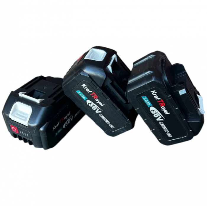 Trusa German Meister Bormasina + Flex + Rotopercutor + Masina cu Impact, 3 Acumulatori 36V 5AH + 60 Accesorii [11]