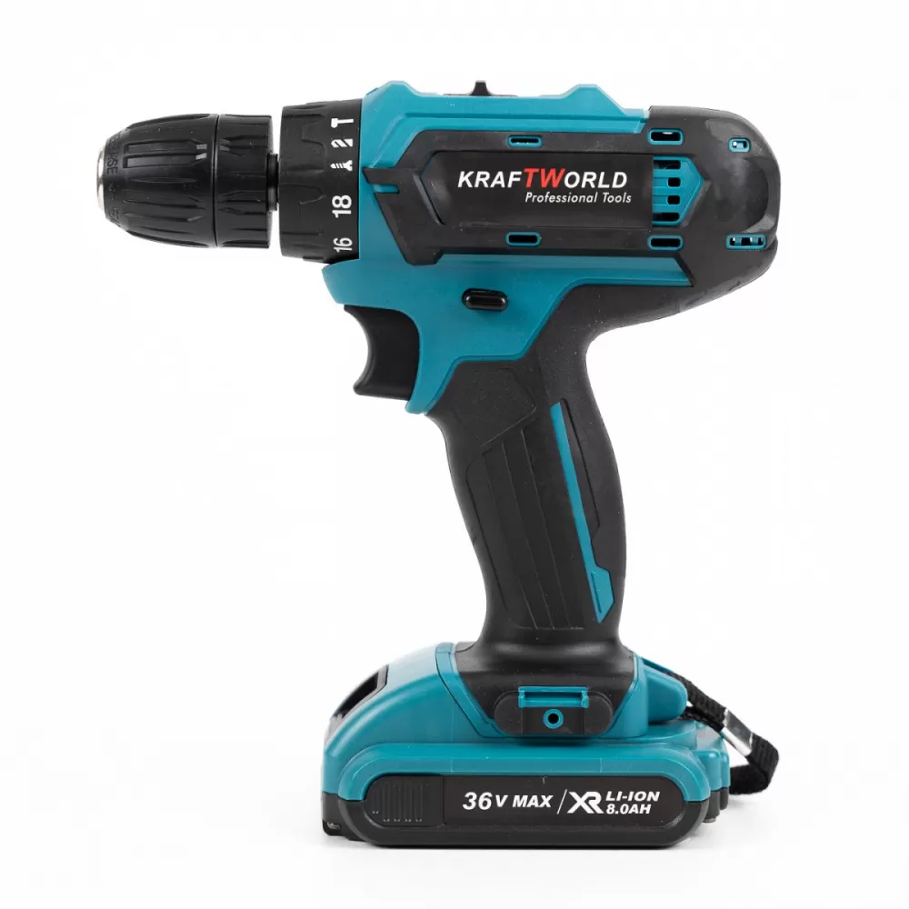 Trusa Bormasina cu percutie KraftWorld cu 2 acumulatori 36V + 30 accesorii [2]