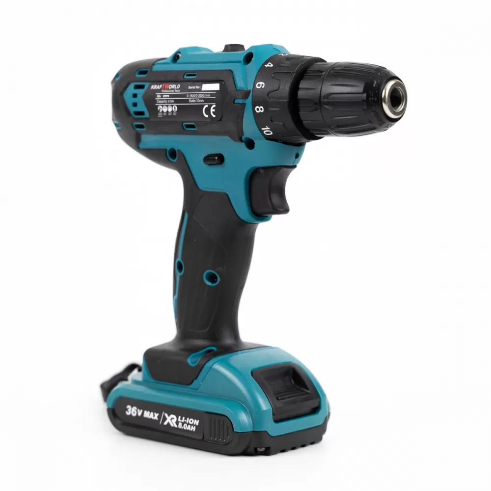 Trusa Bormasina cu percutie KraftWorld cu 2 acumulatori 36V + 30 accesorii [6]