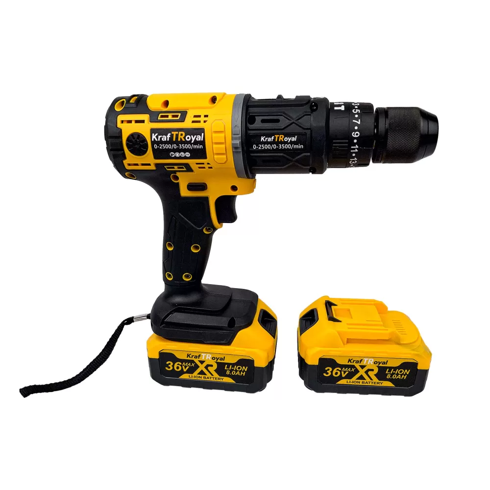 Trusa KraftRoyal 5 in 1 cu 2 Acumulatori 36V 8AH, Autofiletanta, Masina Impact, Flex, Rotopercutor, Pistol Spalat cu Presiune [4]