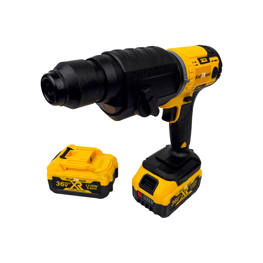Trusa KraftRoyal 5 in 1 cu 2 Acumulatori 36V 8AH, Autofiletanta, Masina Impact, Flex, Rotopercutor, Pistol Spalat cu Presiune [6]
