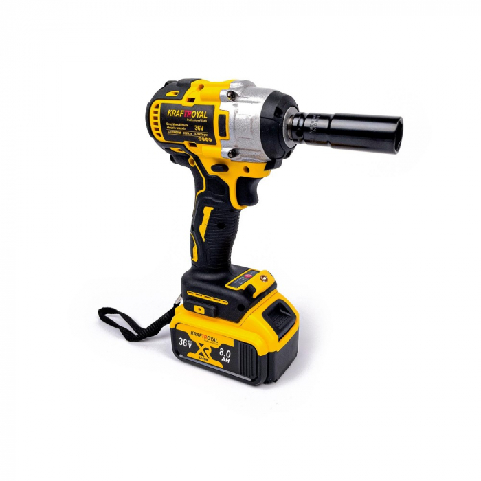 Trusa KraftWold Masina de Insurubat cu Impact + Polizor Unghiular / Flex cu 2 Acumulatori 36V 8AH [3]