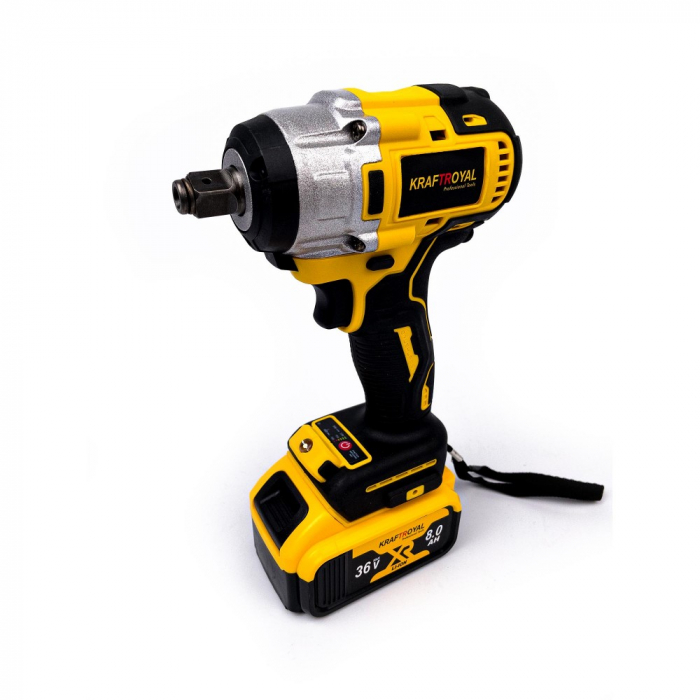 Trusa KraftWold Masina de Insurubat cu Impact + Polizor Unghiular / Flex cu 2 Acumulatori 36V 8AH [6]