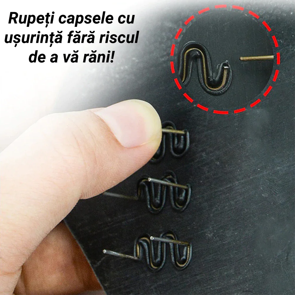 Trusa pistol profesional pentru lipit/sudat plastic, kit reparare fisuri din plastic, polipropilena, 200 capse de intarire, putere 50W [10]