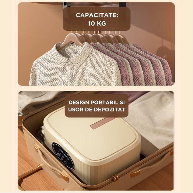 Uscator de Haine Electric, Pliabil, de Uz Casnic, Capacitate 10 KG, Portabil, Usuca rapid, Calitate premium [8]